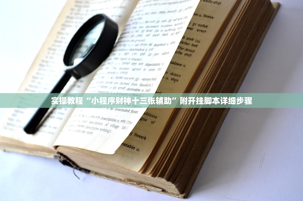 实操教程“小程序财神十三张辅助”附开挂脚本详细步骤